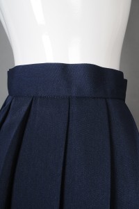 CH199 Design women's dark blue cheerleading pleated skirt invisible zipper pleated skirt side zipper cheerleading pleated skirt hk center detail view-2